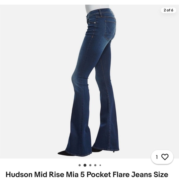 Like New Hudson Mia 5 pocket Midrise Flair Jeans Sz 24 - Picture 8 of 8